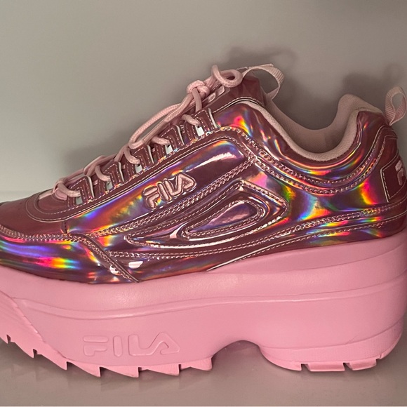 Womens Fila Disruptor Festival Platform Wedge Athletic Shoe - Pirouette Size 10 - Picture 7 of 15